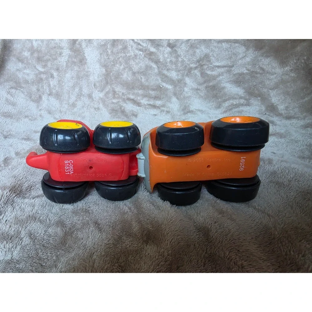 Tonka Chuck & Friends Soft Squeeze Toy Vehicles Red Tractor Orange Truck 2006